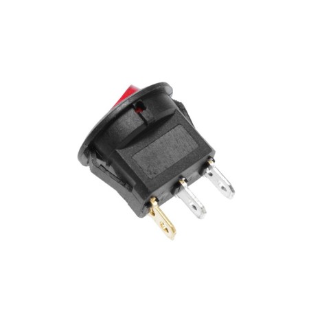 Round key circuit breaker, 250 V, 6 A, On-OFF, 3C, Red, with backlight-1