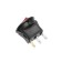 Round key circuit breaker, 250 V, 6 A, On-OFF, 3C, Red, with backlight