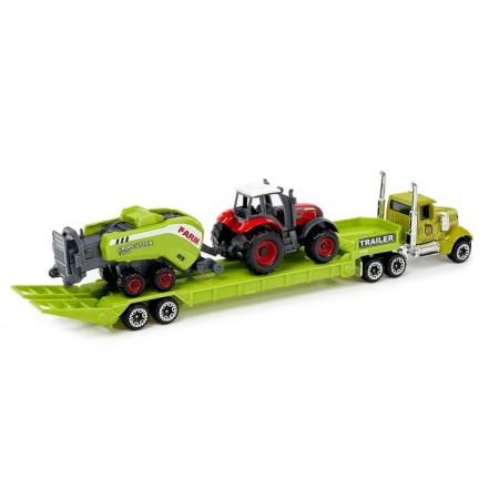 Metal truck "Farm" with a tractor, mix-2