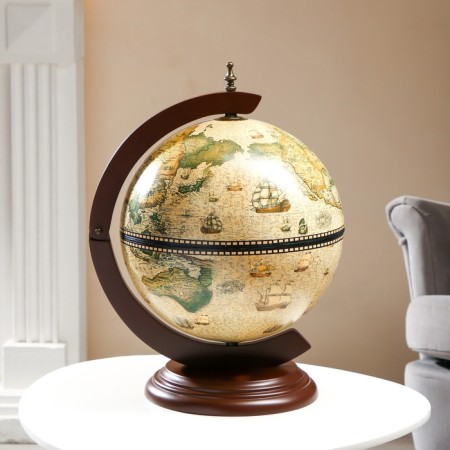 Globe bar decorative "Captain Map" 38x33x48 cm-7