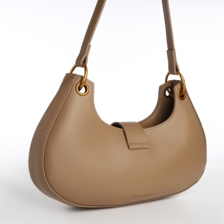 Bag Women's Baget on the Textura zipper, medium size, color light brown-2