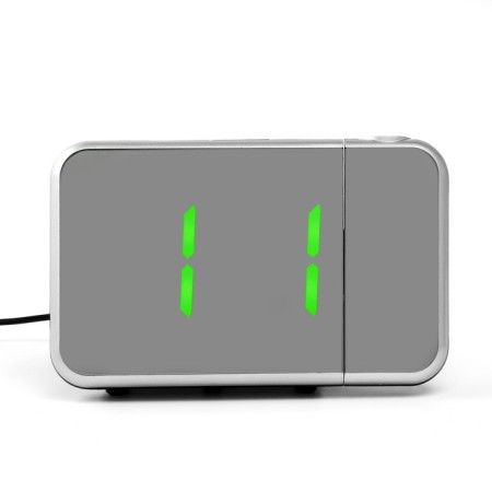Clock - Electronic desk an alarm clock with a projection on the ceiling, calendar, 2AAA, USB-2