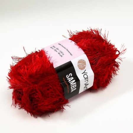 Samba yarn 100% polyester 150m/100g (2026 scarlet)-4
