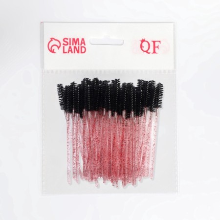 A set of brows for eyebrows and eyelashes, 9.5 cm, 50 pcs, black/red/transparent color-4