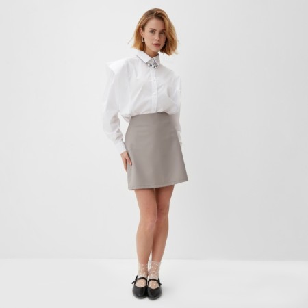 Women's blouse Minaku: Casual Collection Color White, Rr. 50-1