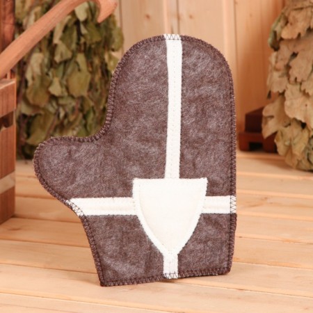 Gift set 4 objects of brown "Crusader" (hat, rug, mitten, slippers)-4