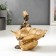 Souvenir Polystone stand "African with a gold sheet" 14x14.8x9.5 cm