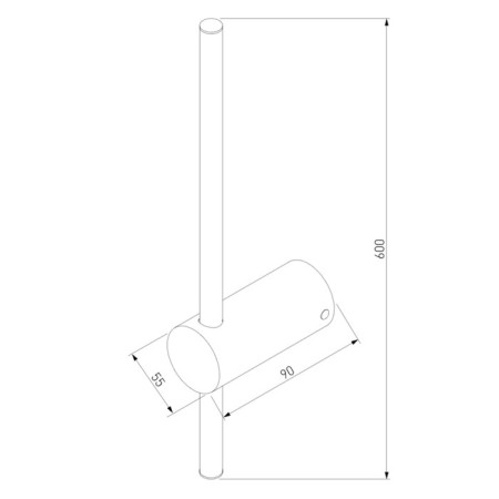 Interior backlight Elektrostandard, Cane Led 12 W, 600x55x90 mm, IP20, black color-4