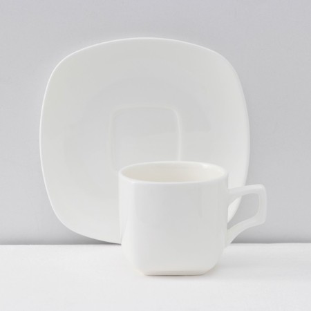 Service Porcelain TeaX ILONA, 12 items: 6 cups 200 ml, 6 saucers, white color-2