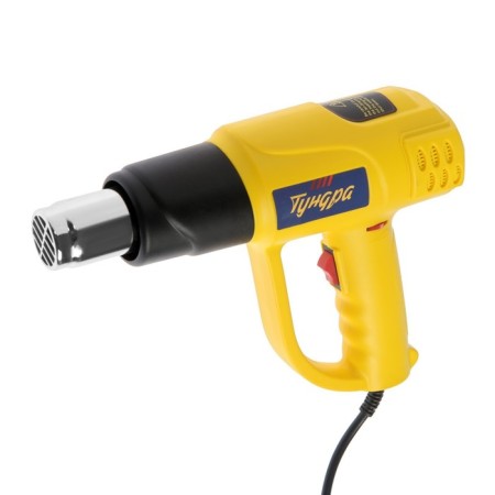 Construction hair dryer tundra, 2000 watts, 250-500 l/min, smooth adjustment 60-600 ° C, LCD display-1