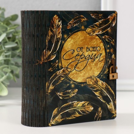 Шкатулка-книга "От всего сердца" 14х12х5 см-1