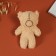 Tekstil key "Beige Bear with Bantik" 8x5x13 cm