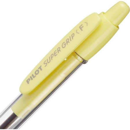Automatic ballpoint handle Pilot Super Grip, rubber emphasis, 0.7 mm, oil base, blue rod, yellow body-4