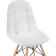 Wooden chair Kvadro array of beech/metal/eco -leather, natural/white 45x49x85 cm