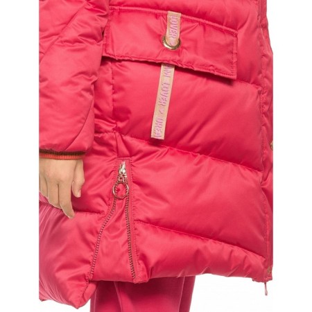 Coat for girls, height 122 cm, raspberry color-8