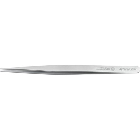 Antimagnetic bison tweezers, professional, straight, precision, 180 mm