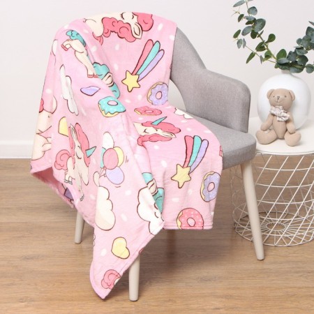 Pacific Polinka unicorns pink 100x150cm, Aerosoft, 190g/m, polyester 100%-1
