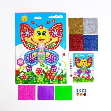 Mosaic Stylenaya "Funny butterfly" sparkles, rhinestones