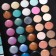 Professional set for makeup (shadows for the eyelids and eyebrows, shine, corrector, blush)