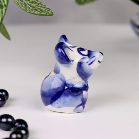 Souvenir "Mouse", Malaya, Gzhel-3