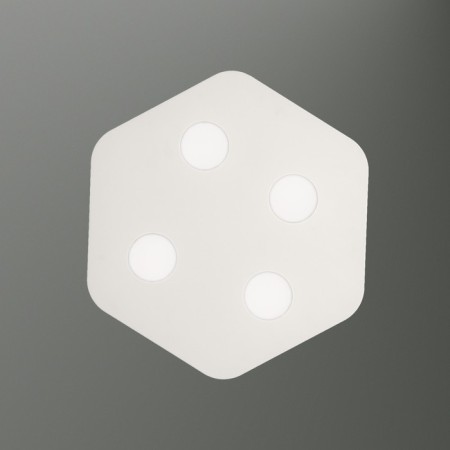 Ceiling light mantra area, GX53, 4x9W, 440x490x40 mm, matte white color-2