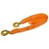 Ribbon SkyWay cable, 4 tons, 5 m, 2 hooks, reinforced, orange, s03101022