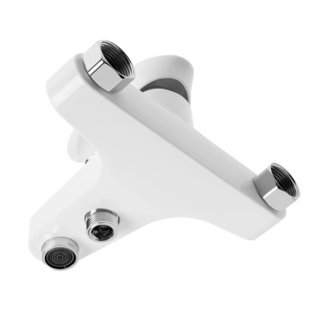 Bath mixer Zein Z3674, single-leaf, without shower set, ABS plastic, white-5