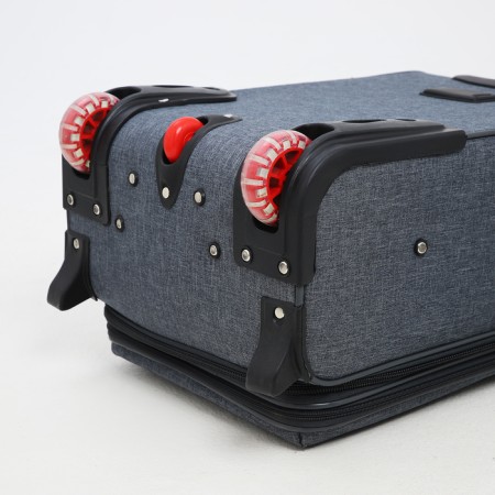 Small 20 suitcase, a lightning department, code lock, 3 wheels, 2 outer pockets, color gray color-7