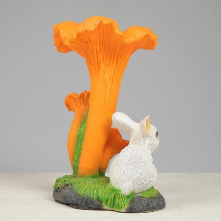 Garden figure "Mushroom Fox with a bunny" 27x28x34cm-5