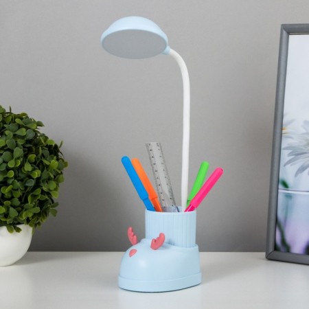 Table lamp "Boat of Elk" LED 3 modes 3W USB Organizer Blue 8x11x31 cm Risalux-5