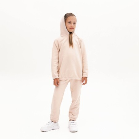 Kids (hoodies, trousers) casual collection kids beige color, height 128-12