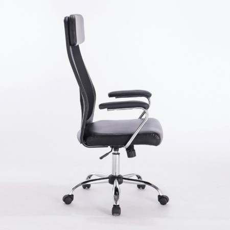 Office Office Brabix "Flight EX-540", chrome, eco-leather, mesh, black-2