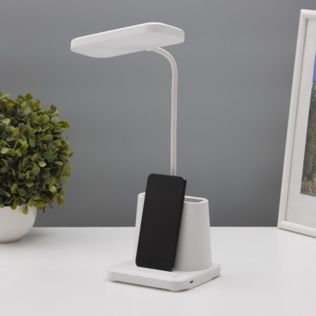 A tabletop lamp with a stand for the phone and pens, 2 compartments, 5W Led USB 2700-6500K-5