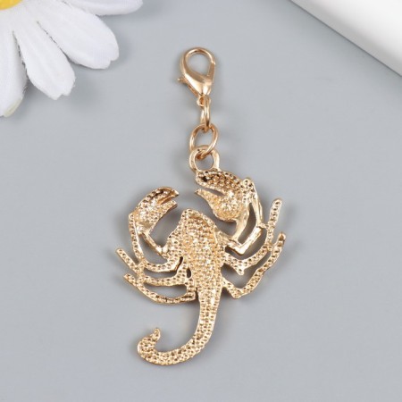 Metal keychain, enamel "Red Scorpio" 10x3 cm-4