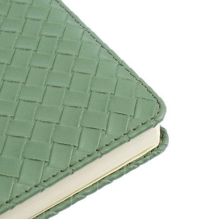 Delicidal of a non -combined A5 136 sheets, leatherette Devente. Clair, solid cover with foam rubber, perforation, liesse, block 70, green-3