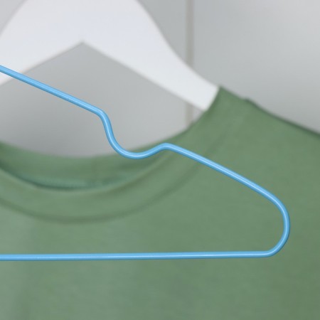 Hanger - clothes for clothes, 40 × 20 × 0.3 cm, blue color-2