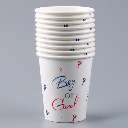 A one -time paper glass "Boy or Girl", 250 ml-3