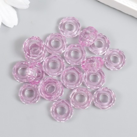 Beads for creativity plastic "Gaika" set 20 pcs Lilac 1.3x1.3x0.5 cm-2