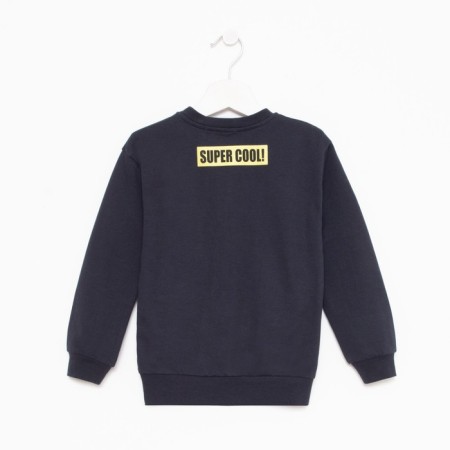 Sweatshirt for a boy, dark blue color, height 110 cm-6