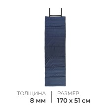 Tourist mat, folding, 170x51x0.8 cm, dark blue/blue color