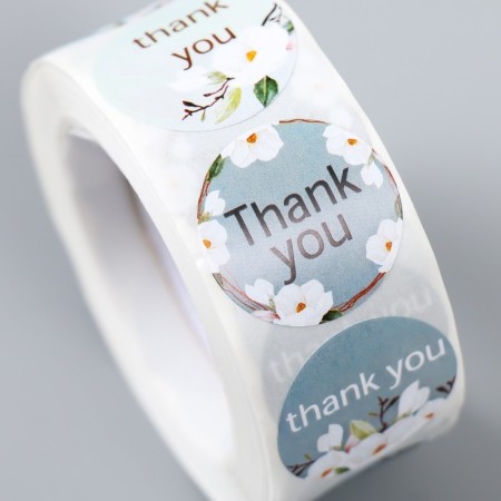 Stick Paper "Magnolia. Gratitude" d = 2.5 cm 500 pcs in a roll 3x6.5x6.5 cm-3