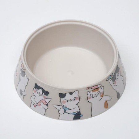 MIR-MUAU bowl for cats 0.3 l, 14.5 x 14.5 x 4 cm, light-beige-2