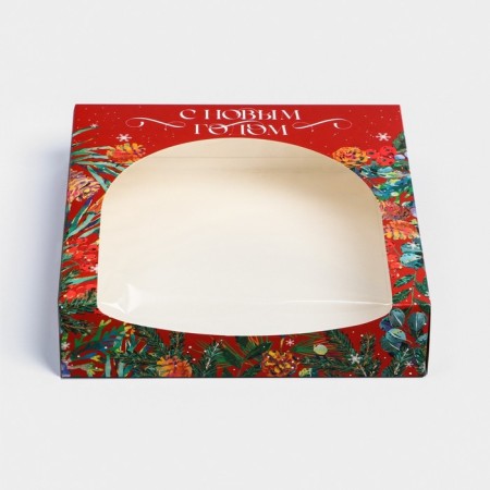 Folding box "Happy New Year", 20 x 20 x 5 cm, new year-2