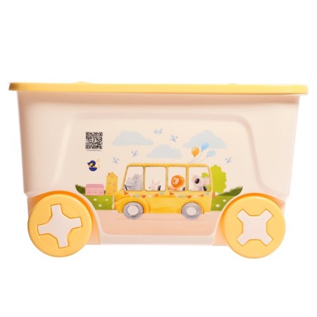 Baby box on wheels Lalababy Play with ME Busy Animals, 50 liters-1
