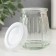 Bank for candles glass with a ribbed lid is a transparent 100 ml 6.5x6.5x7 cm