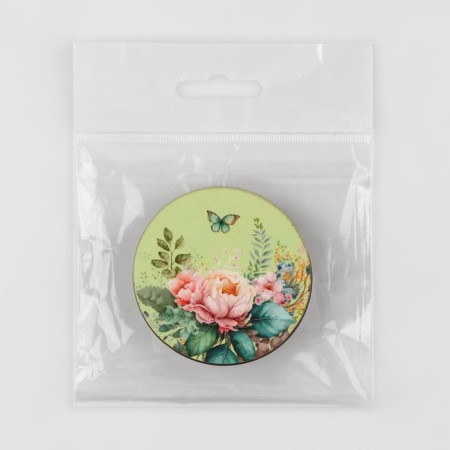 Magnetic needle "Peonies", d = 6 cm-4