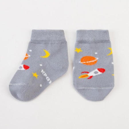 Socks crumb I am "cosmos", gray, 10-12 cm