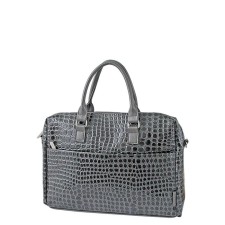 Bag Women's claim. Kozh, lightning, gray color