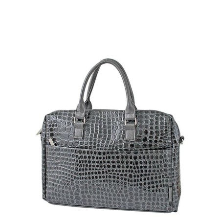 Bag Women's claim. Kozh, lightning, gray color