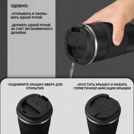 Thermal circle, 500 ml, Original "Master K.", retains heat 10 hours, black-4
